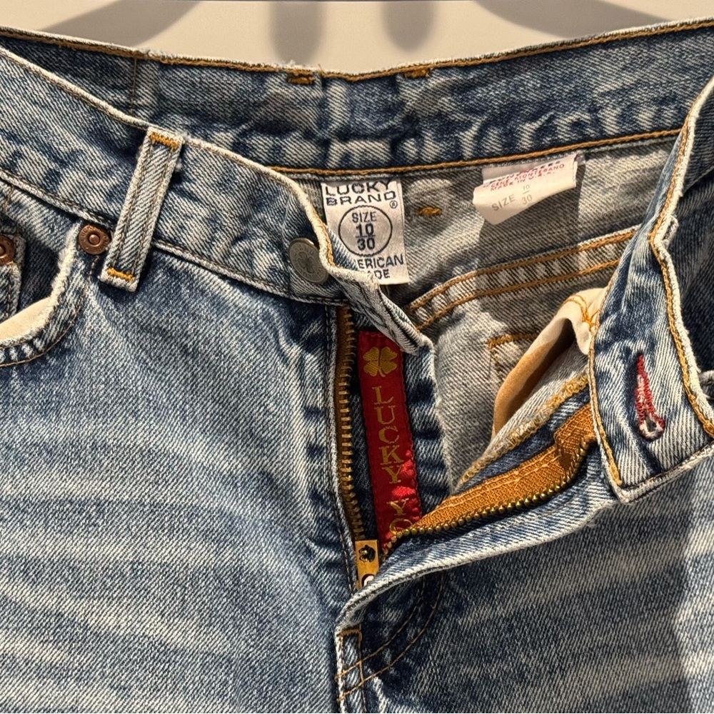 Lucky Brand Blue Boot Cut Jeans with Vintage Distressing